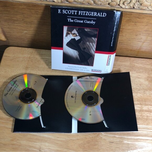 The Great Gatsby Unabridged Audiobook 4 CDs F Scott Fitzgerald Frank Muller - Picture 3 of 4